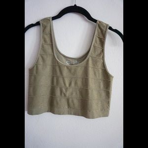 Guess Olive Crop Tank (M/L)